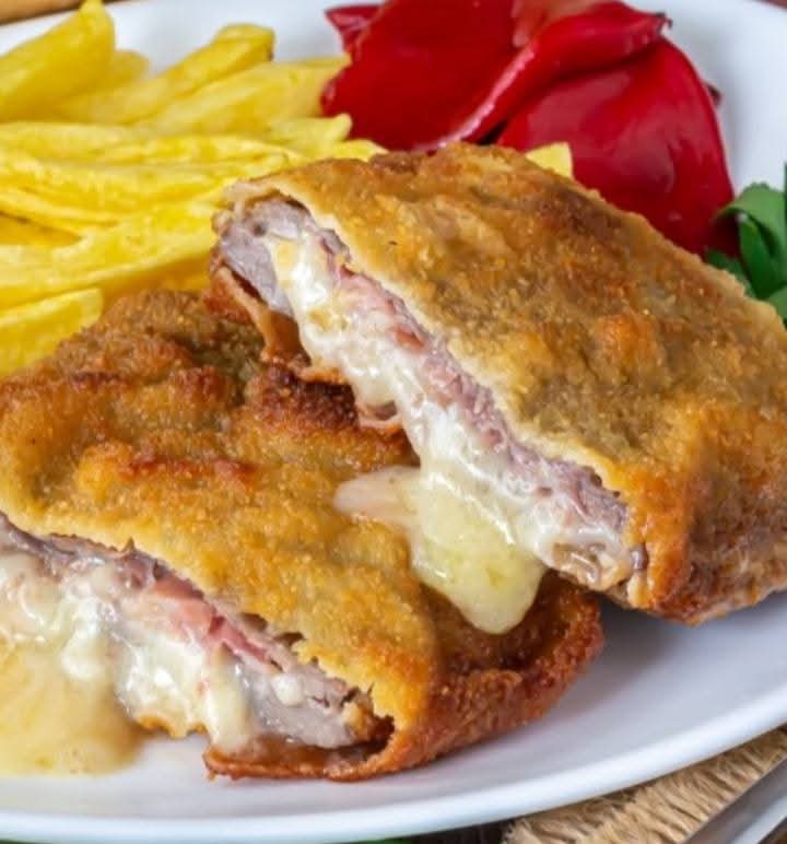 Cachopo asturiano relleno de jamón y queso